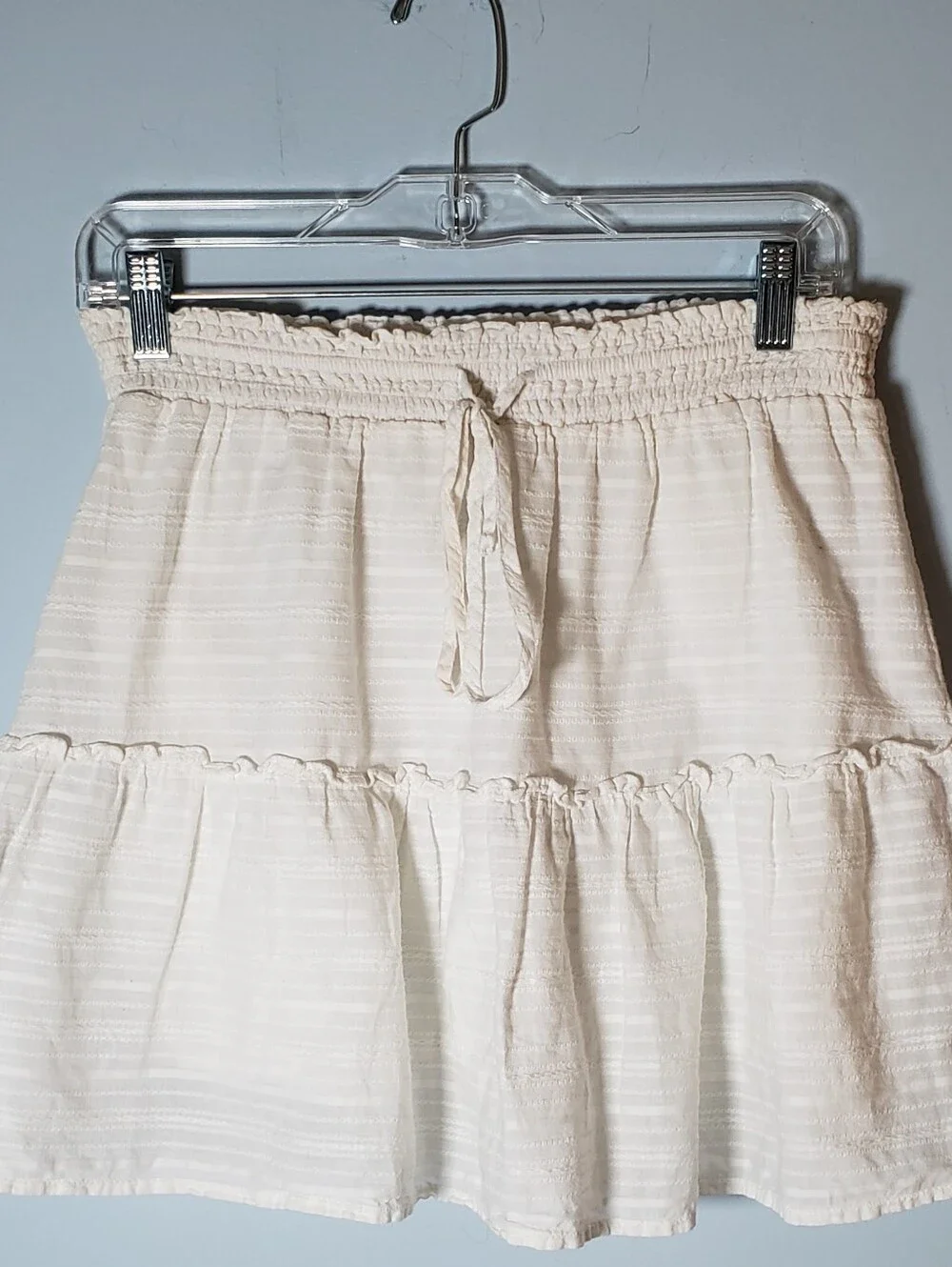 Mini Skirt Duo American Eagle Outfitters White Tiered Lace Aqua Lace Ruffle Hem